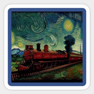 Starry Night Wizarding Express Train Sticker